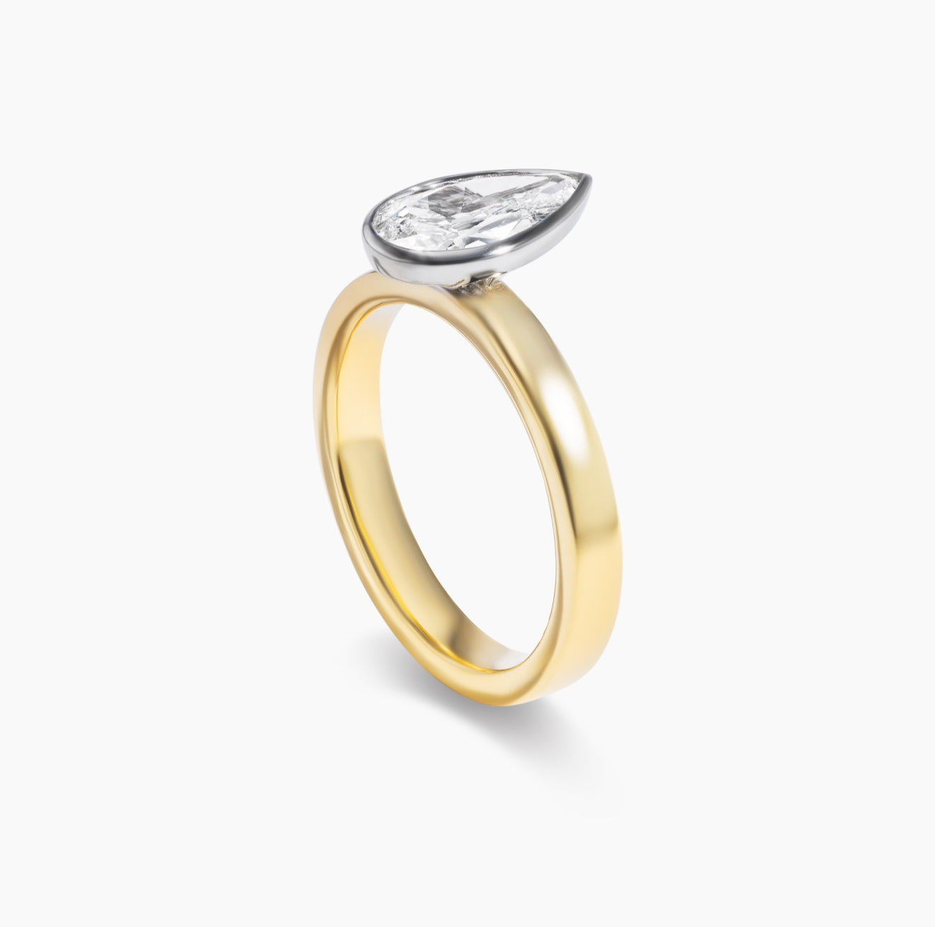 Pear Shape Bezel Ring