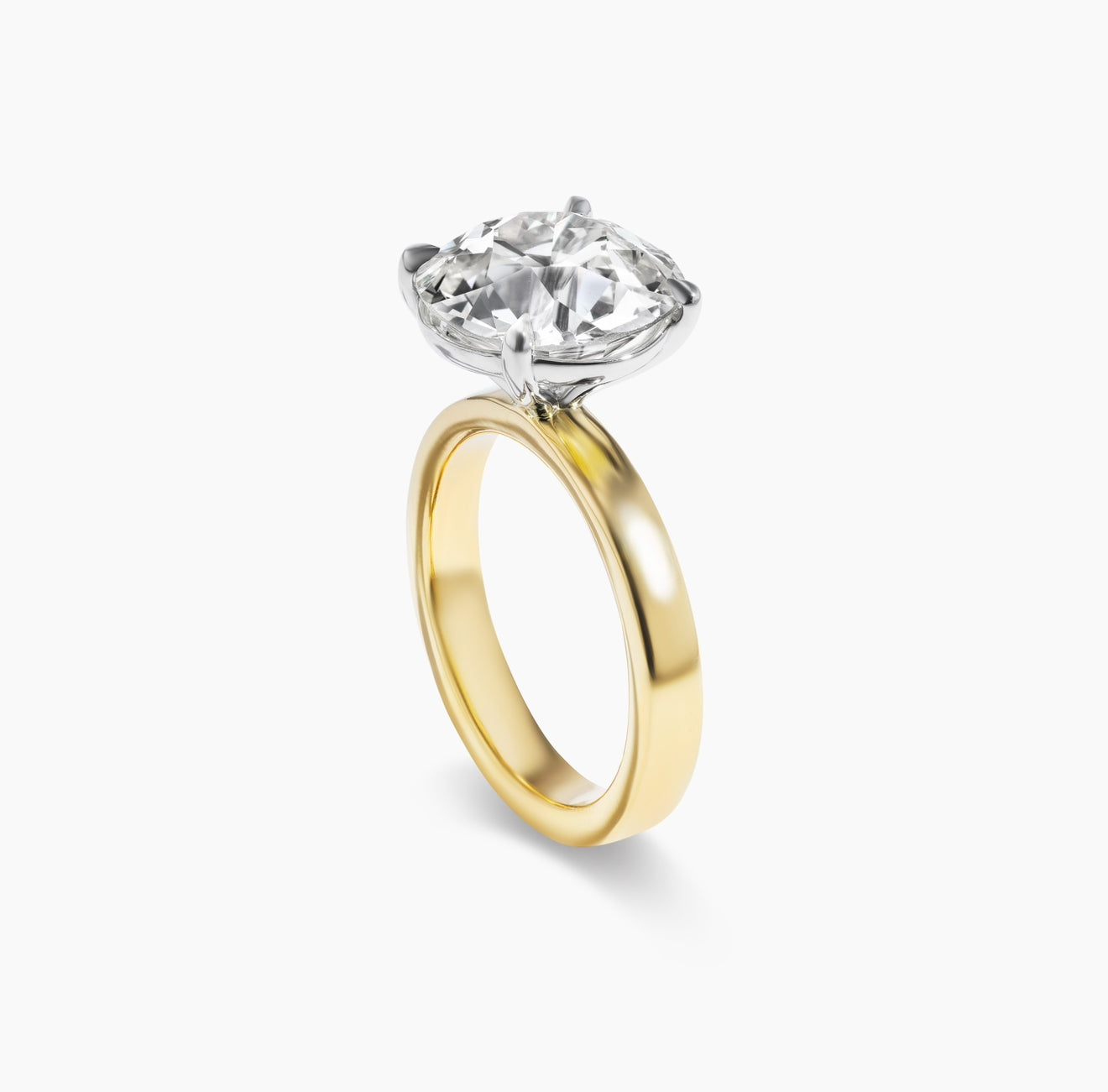 Old European Cut Thick Band Ring