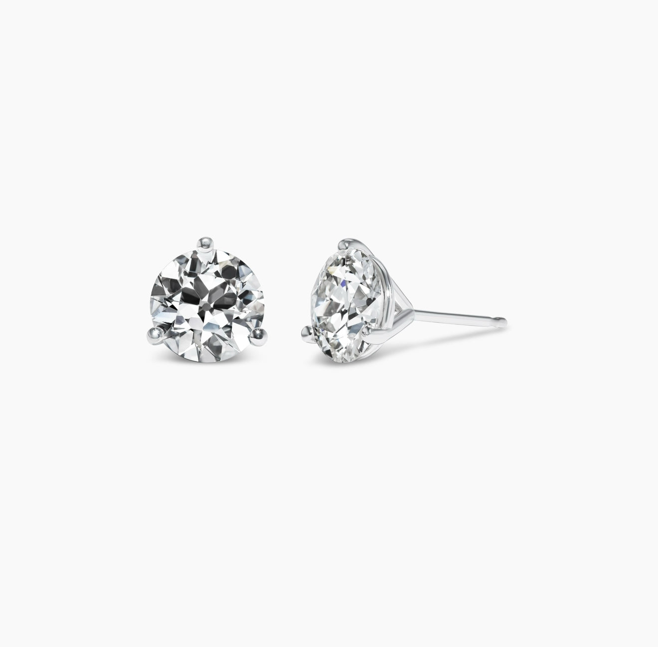 Old European Cut Diamond Studs