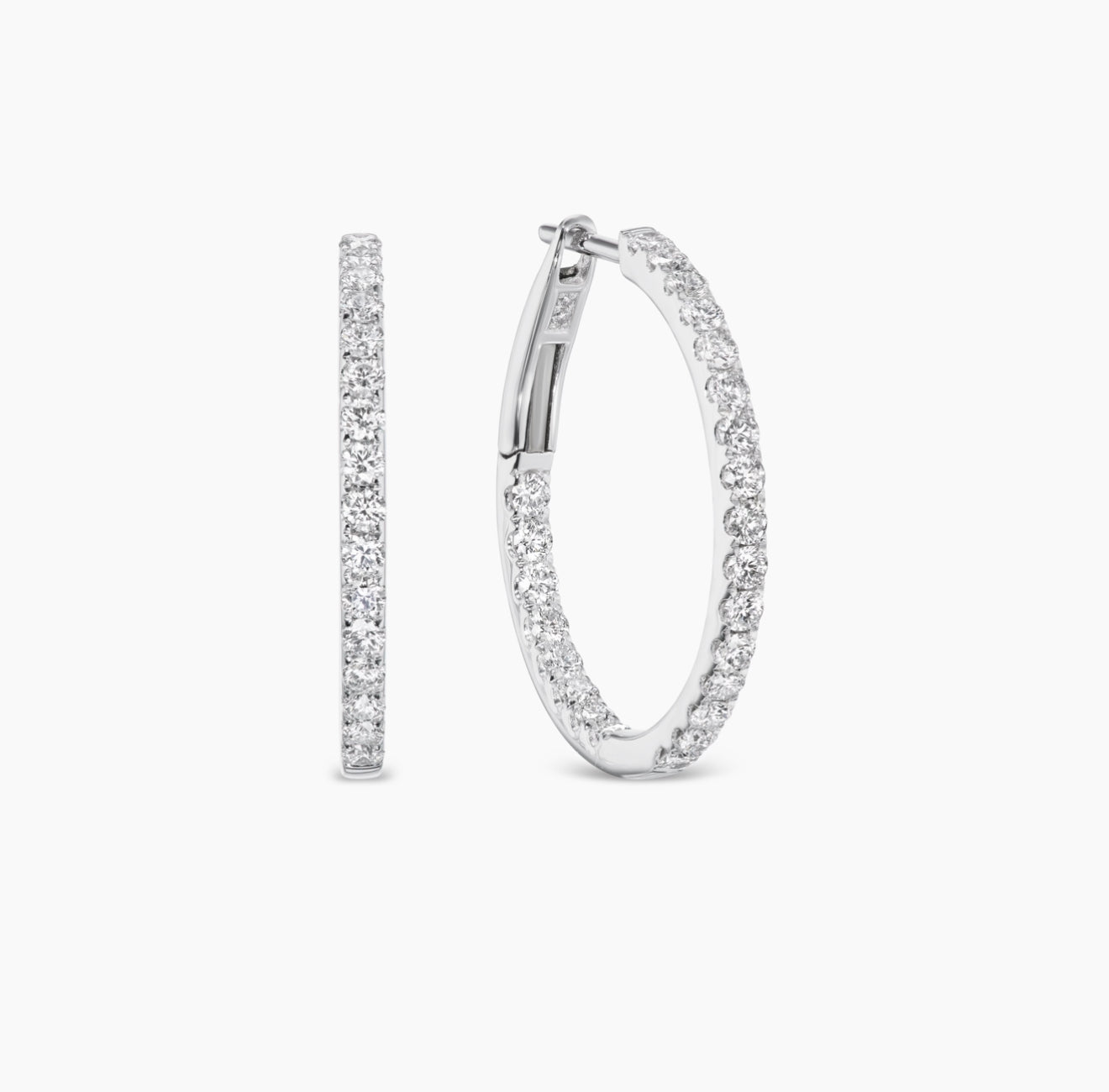 Classic Diamond Hoops