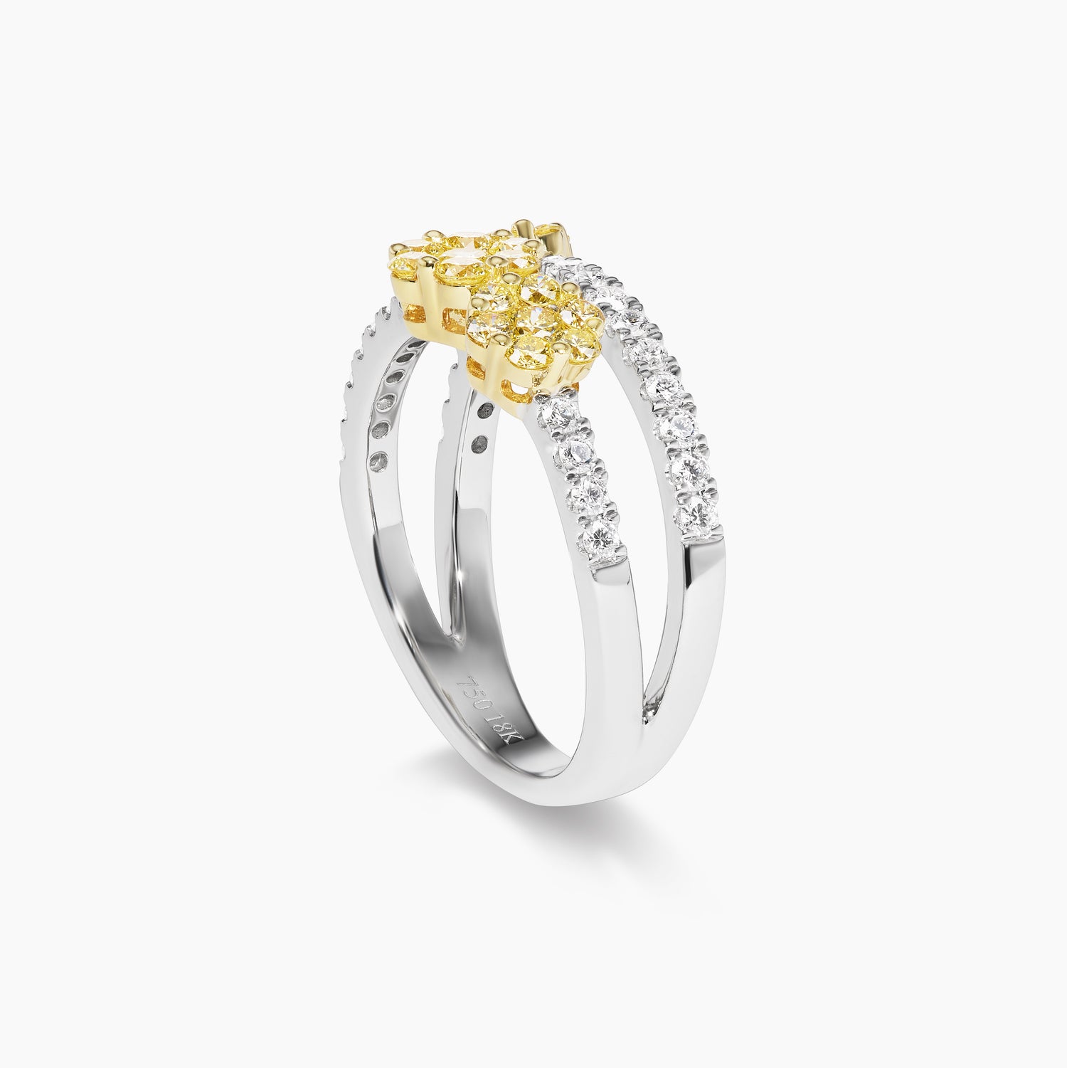 Stacked Yellow Diamond Band