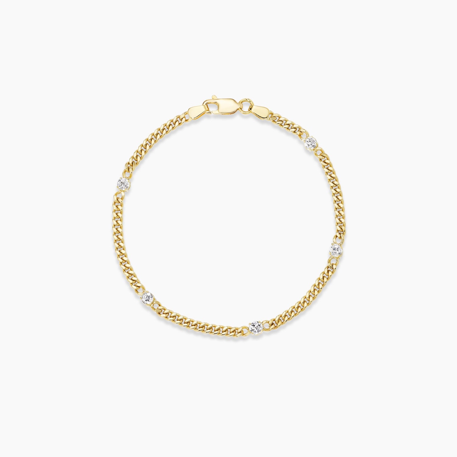 Cuban Link and Diamond Bracelet