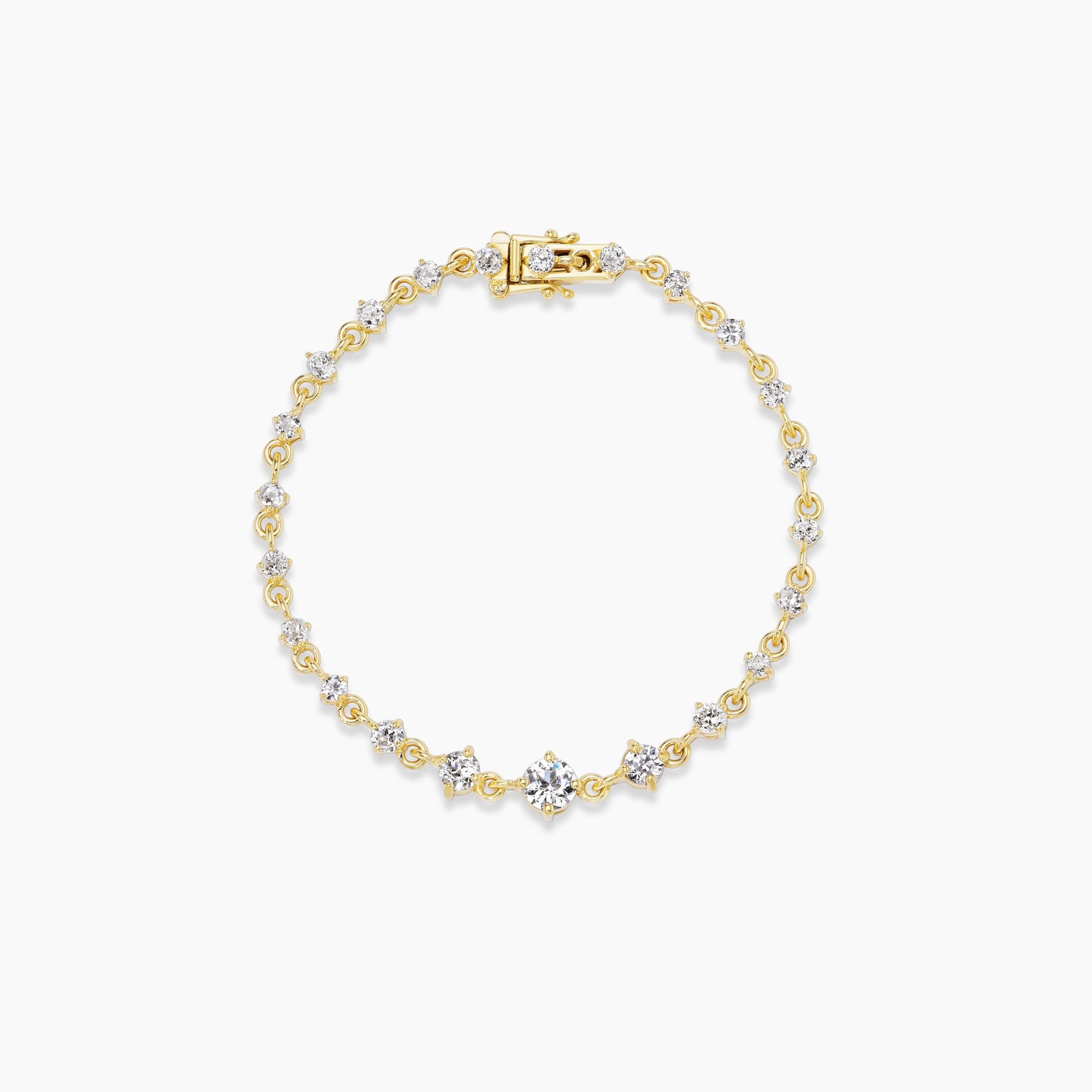 Yellow Gold Old European Cut Diamond Bracelet