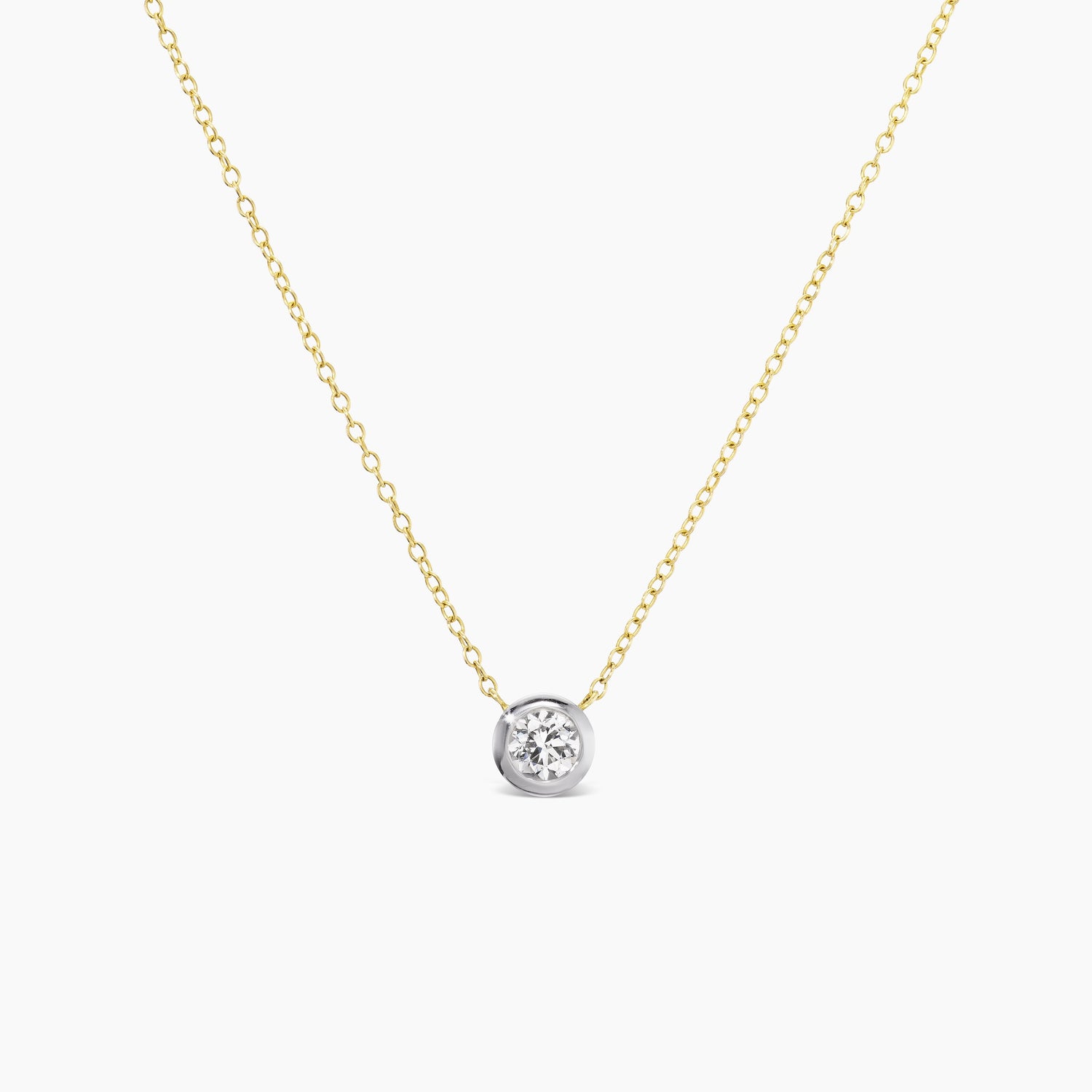 Bezel Diamond Necklace