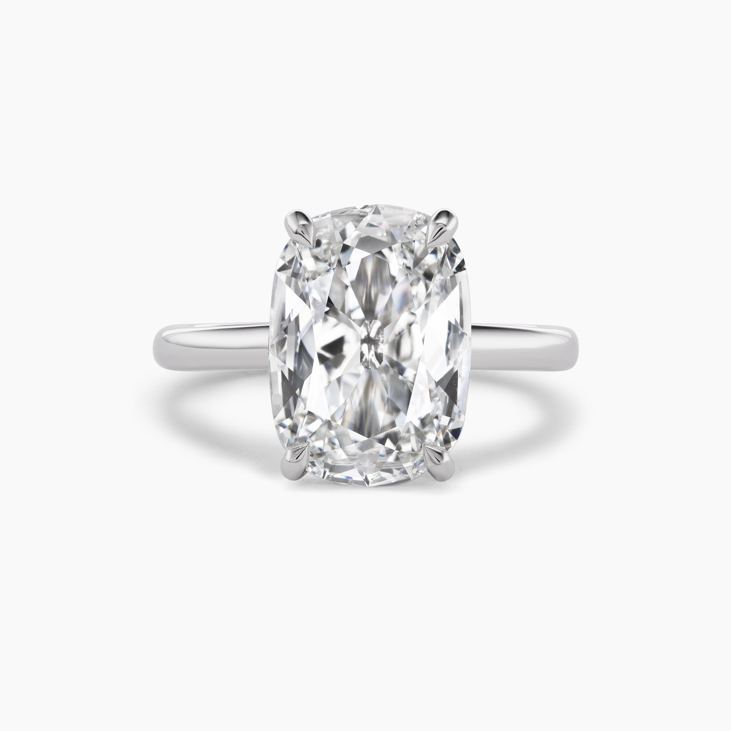 antique cut cushion engagement ring