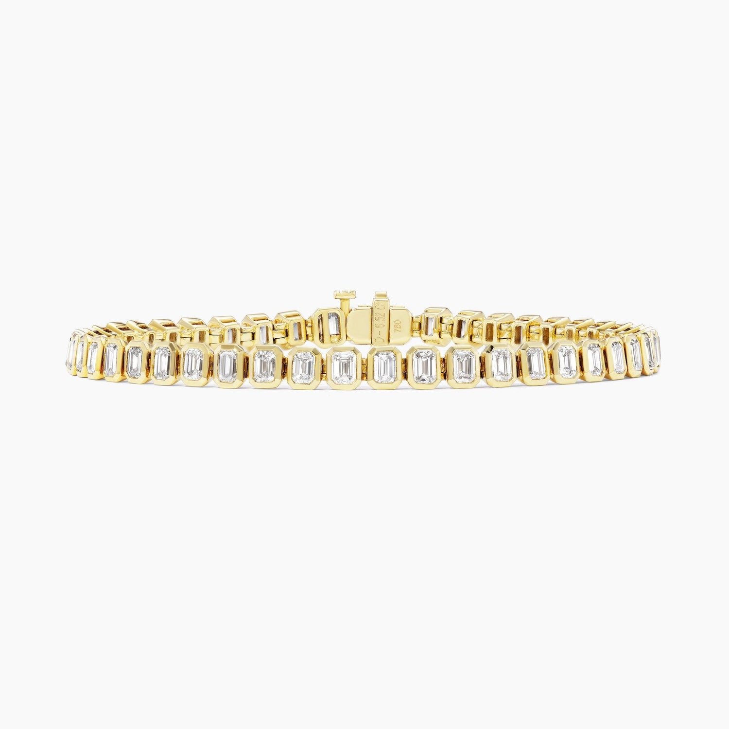Bezel Emerald Diamond Tennis Bracelet