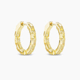 Yellow Diamond In and Out Hoops