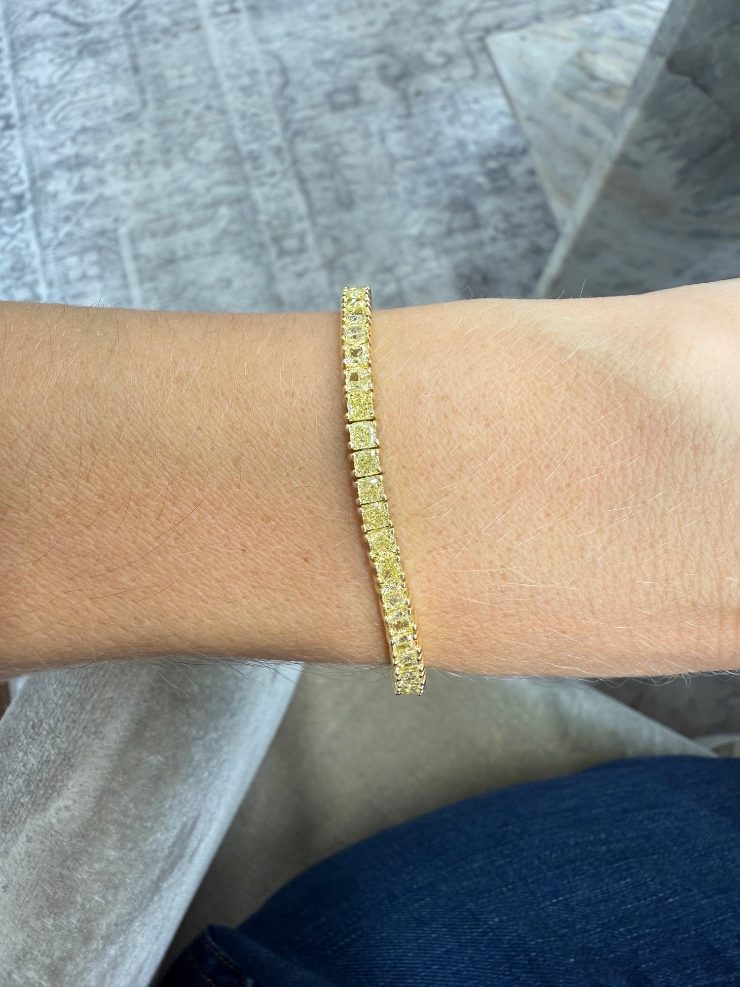 Yellow Diamond Tennis Bracelet