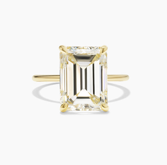 Yellow Diamond Emerald Cut Ring