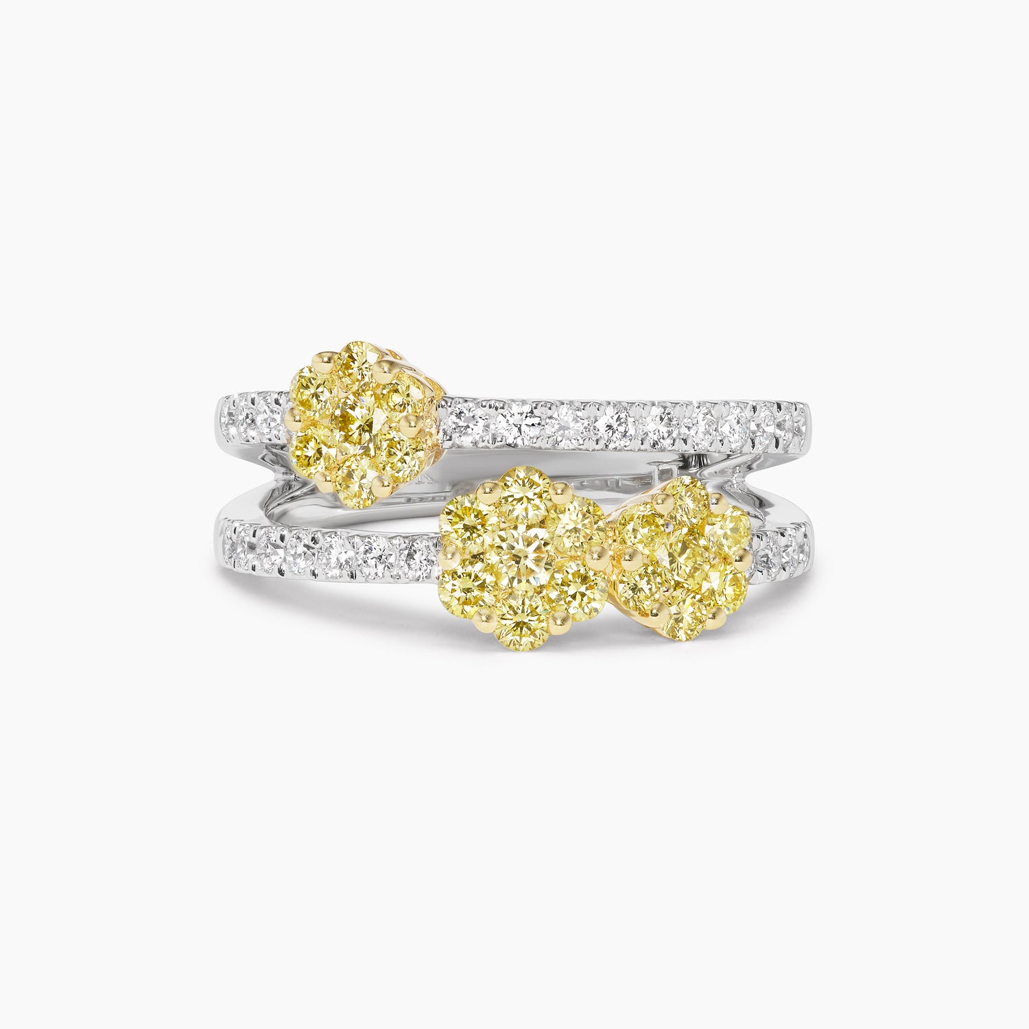 Stacked Yellow Diamond Band