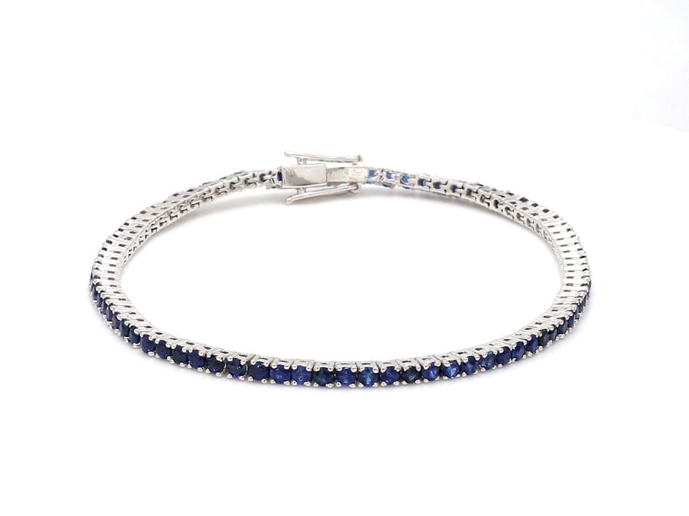 Blue Sapphire Tennis Bracelet 2 Carat