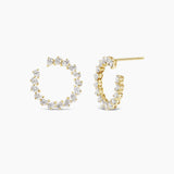 Pear Shaped Diamond Hoops