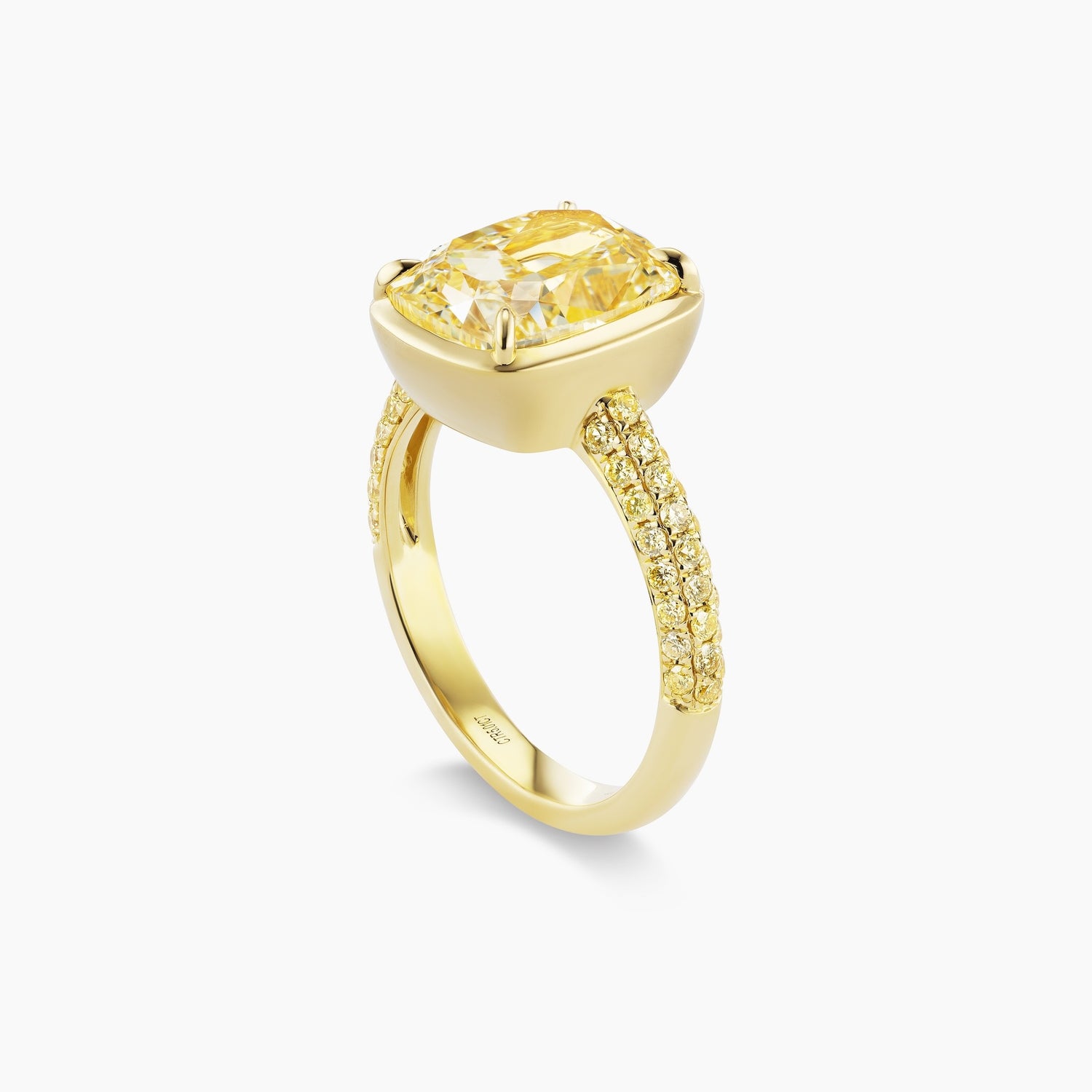 Yellow Diamond Bezel Ring