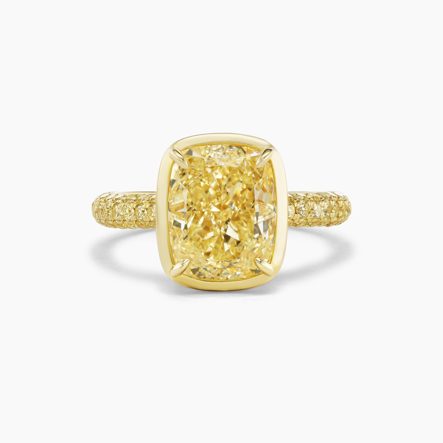 Yellow Diamond Bezel Ring
