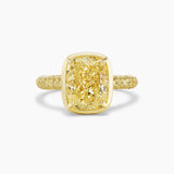 Yellow Diamond Bezel Ring
